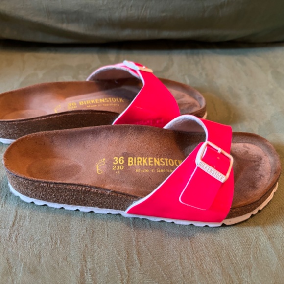 Birkenstock Women’s Vegan Madrid Neon Pink - Picture 2 of 9